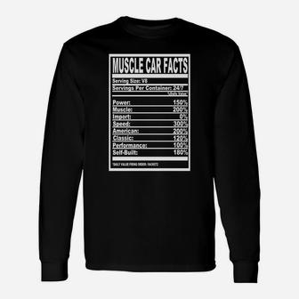 Muscle Car Facts Speed, Muscle, American T-shirt Long Sleeve T-Shirt - Seseable