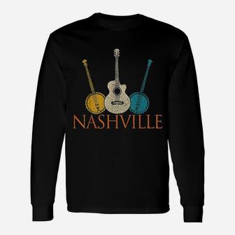 Nashville Tennessee Vintage Country Music City Souvenir Long Sleeve T-Shirt - Seseable