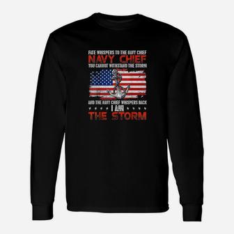 Navy Chief Fate Whispers To The Navy Chief You Canno Long Sleeve T-Shirt - Seseable