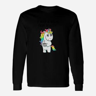 Need A Break From Reality Unicorn Horse Shirt Long Sleeve T-Shirt - Seseable