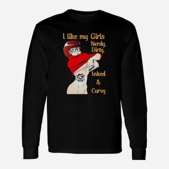 Nerdy Dirty Inked And Curvy I Like My Girl Velma Long Sleeve T-Shirt - Seseable