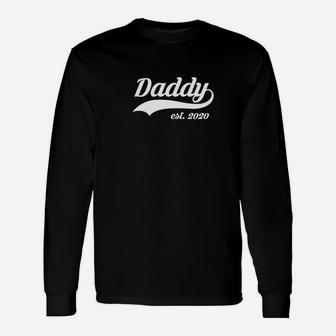 New Daddy To Be Shirt Promoted To Daddy Est 2020 Premium Long Sleeve T-Shirt - Seseable