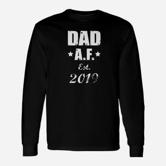 New Dads Dad Af Est 2019 Fathers Day Premium Long Sleeve T-Shirt - Seseable