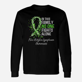 In This No One Fights Alone Lymphoma Long Sleeve T-Shirt - Seseable