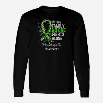 In This No One Fights Alone Mental Health Awareness Long Sleeve T-Shirt - Seseable