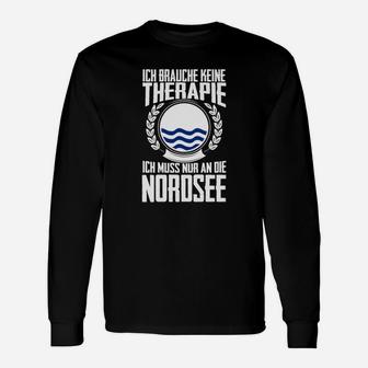 Nordsee-Therapie Langarmshirts mit Humor für Meeresliebhaber - Seseable