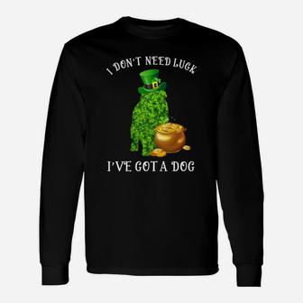 I Do Not Need Luck I Have Got A Newfoundland Shamrock St Patricks Day Dog Lovers Long Sleeve T-Shirt - Seseable