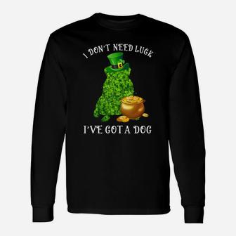 I Do Not Need Luck I Have Got A Pug Shamrock St Patricks Day Dog Lovers Long Sleeve T-Shirt - Seseable