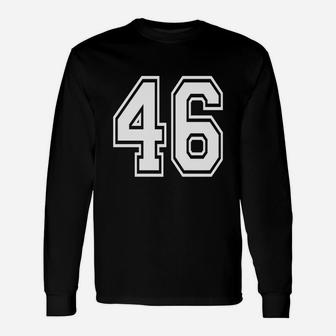Number 46 Shirt Age Sports Player Jersey Number Long Sleeve T-Shirt - Seseable