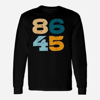 Number Colorful Vintage Style Art Long Sleeve T-Shirt - Seseable