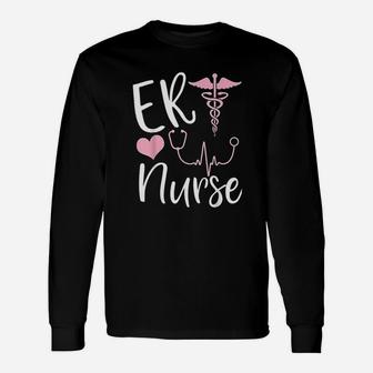 Nurse Cute Emergency Room Nurse Long Sleeve T-Shirt - Seseable