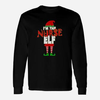 I Am The Nurse Elf Christmas Long Sleeve T-Shirt - Seseable