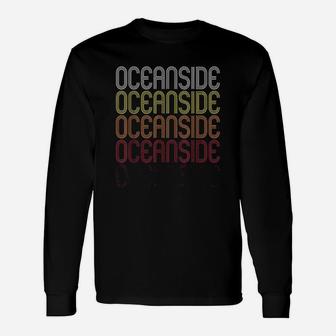 Oceanside Vintage Style California Long Sleeve T-Shirt - Seseable