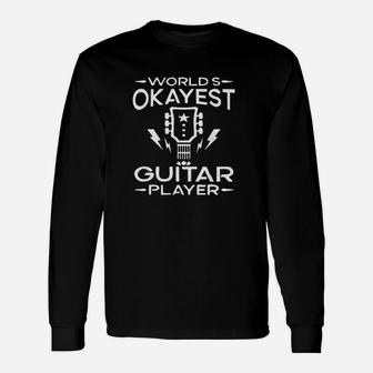 Okayest Guitar Player Guitarist Long Sleeve T-Shirt - Seseable