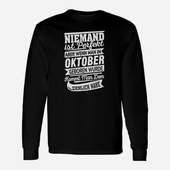 Oktober-Geburtstag Herren Langarmshirts mit Lustigem Spruch - Seseable