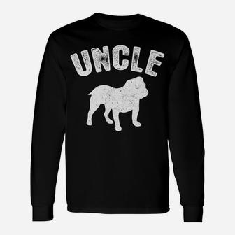 Old English Bulldog Uncle Vintage For Uncle Long Sleeve T-Shirt - Seseable