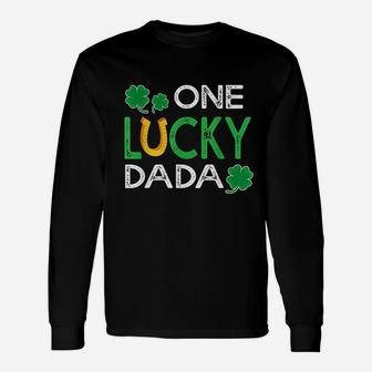 One Lucky Dada St Patricks Day, dad birthday gifts Long Sleeve T-Shirt - Seseable