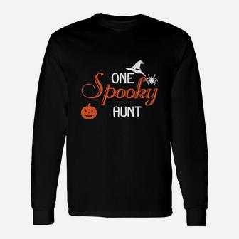 One Spooky Aunt Halloween Matching Long Sleeve T-Shirt - Seseable