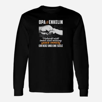 Opa & Enkelin Herz Langarmshirts, Verbundenheit Familie Liebe Design - Seseable