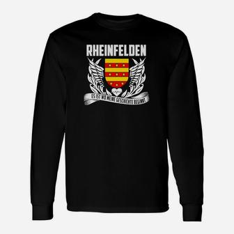 Optimized Product Rheinfelden Stolz Herren Langarmshirts mit Wappen, Ehrensache Geboren Motiv - Seseable