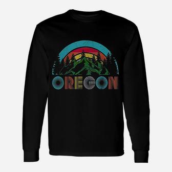 Oregon Mountains Outdoor Camping Hiking Long Sleeve T-Shirt - Seseable