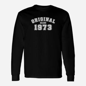Original Since 1973 Vintage Langarmshirts, Retro Geburtstags-Design - Seseable