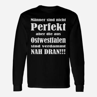 Ostwestfalen-Lokalstolz Langarmshirts für Herren, Nah Dran an Perfekt Design - Seseable