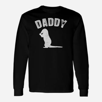 Otter Daddy Matching Vintage Long Sleeve T-Shirt - Seseable