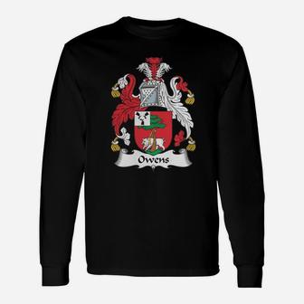 Owens Coat Of Arms Irish Crests Long Sleeve T-Shirt - Seseable