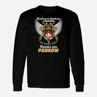 Pankow Stolz Langarmshirts Schwarz mit Adler & Wappen Motiv, Berliner Symbolik - Seseable