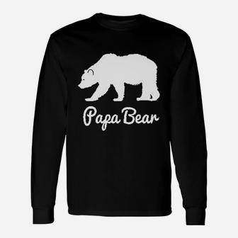 Papa Bear And Baby Bear Long Sleeve T-Shirt - Seseable
