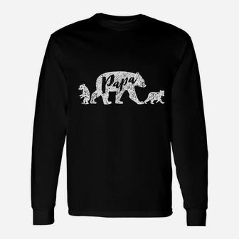 Papa Bear With Cub, best christmas gifts for dad Long Sleeve T-Shirt - Seseable
