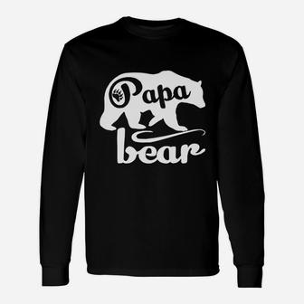 Papa Bear Fathers Day Papa, best christmas gifts for dad Long Sleeve T-Shirt - Seseable