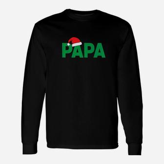Papa Christmas Santa Matching Pajamas Long Sleeve T-Shirt