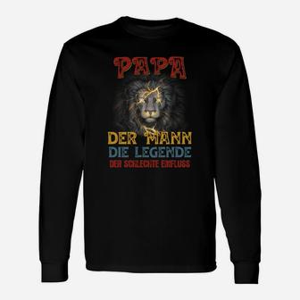 Papa Der Mann Die Legende Langarmshirts - Seseable