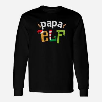 Papa Elf Elf Squad Dad Christmas Matching Long Sleeve T-Shirt - Seseable
