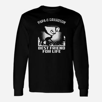 Papa And Grandson Best Friend For Life Long Sleeve T-Shirt - Seseable