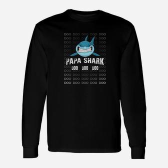 Papa Shark Shirt Doo Doo Matching Shark Long Sleeve T-Shirt - Seseable