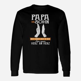 Papa und Sohn Herz an Herz Langarmshirts, Bindung & Liebe Design - Seseable