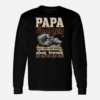 Papa und Tochter Hand in Hand Langarmshirts, Liebevolle Spruch Grafik - Seseable