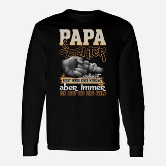 Papa und Tochter Herz an Herz Verbundenheits-Langarmshirts, Einzigartiges Familien-Design - Seseable