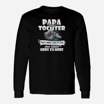 Papa und Tochter Herz-zu-Herz Langarmshirts, Familienbande Design - Seseable