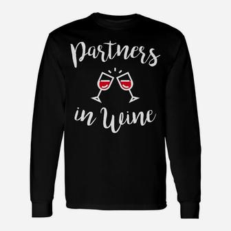 Partners In Wine Halloween Christmas Cool Holi Long Sleeve T-Shirt - Seseable