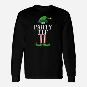 Party Elf Matching Group Christmas Party Pajama Long Sleeve T-Shirt - Seseable