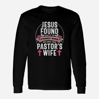 Pastor Wife Proud Jesus Christian Church Appreciation Long Sleeve T-Shirt - Seseable