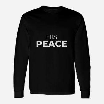 His Peace Her Rock Matching Couples Wife Husband Long Sleeve T-Shirt - Seseable