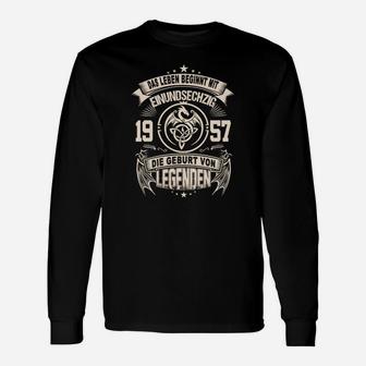 Personalisiertes 1957 Legendengeburt Langarmshirts für Vintage Liebhaber - Seseable