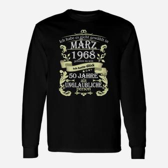 Personalisiertes 50. Geburtstagsshirt 50 Jahre Unglaublich, Jahrgang 1968 Tee Langarmshirts - Seseable