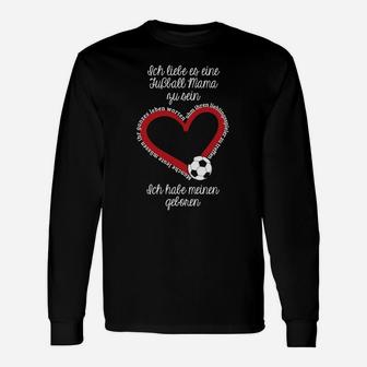 Personalisiertes Fußballmama Langarmshirts: Herzdesign Fußball Mama Liebe - Seseable