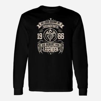 Personalisiertes Geburtsjahr 1966 Legenden Langarmshirts, Unikat Jahrgang Tee - Seseable